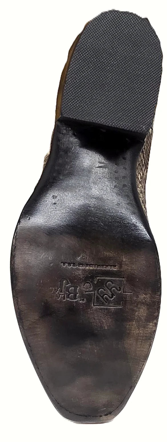 Rattlesnake skin boot vamp, product photograph