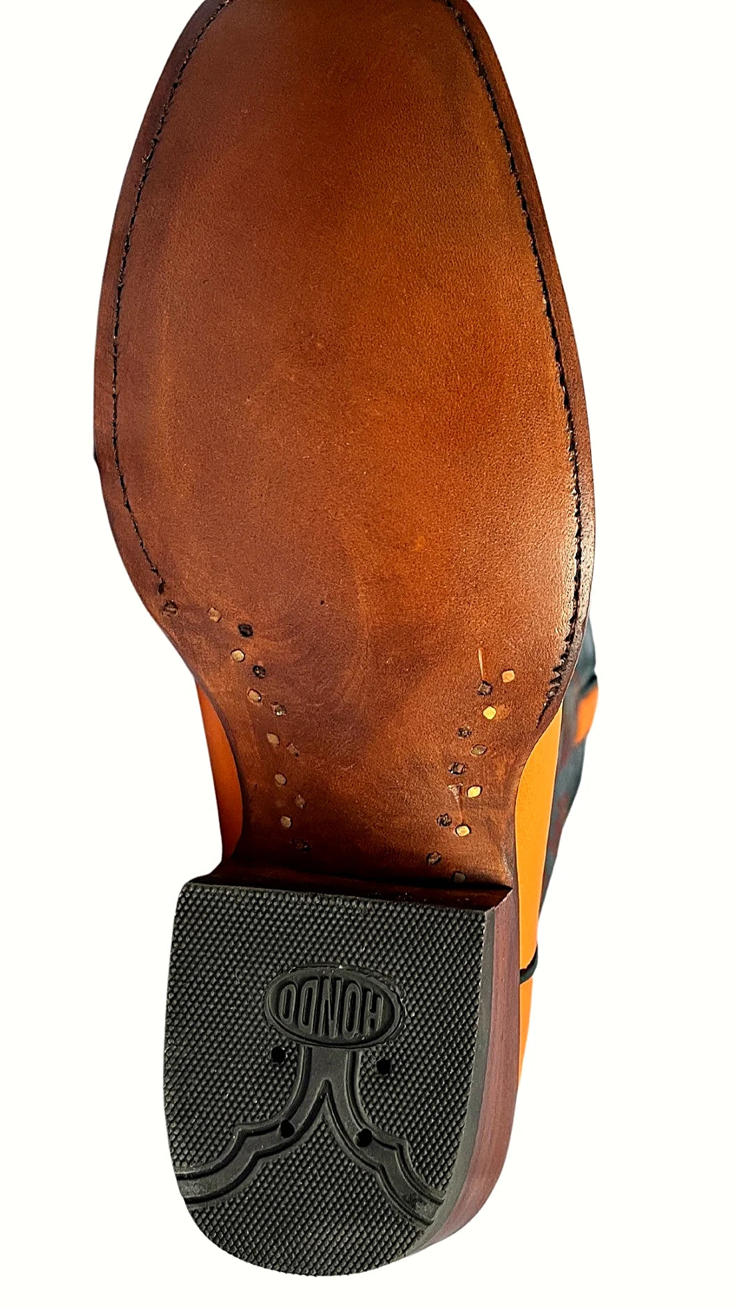 Benedictine chap western boot, product photograph