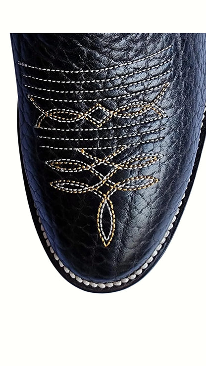 Brown bullhide cowboy boot with a 13-inch shaft