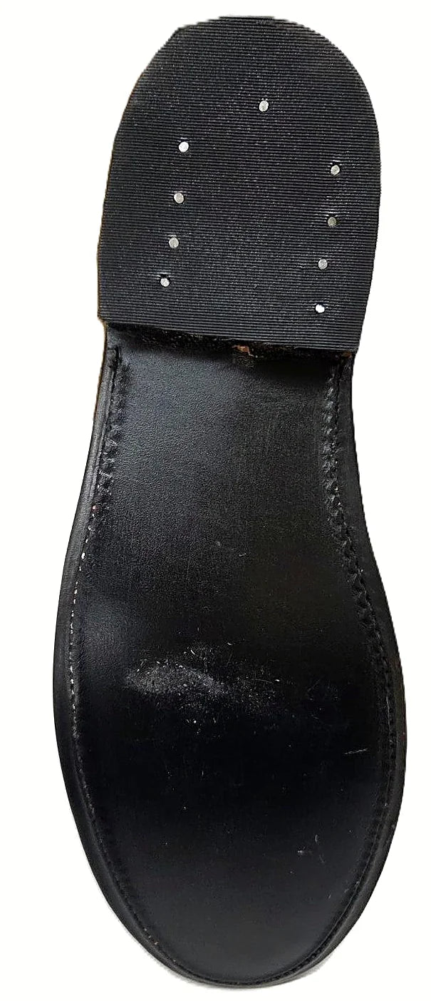 Black all-leather roper boot, product photograph