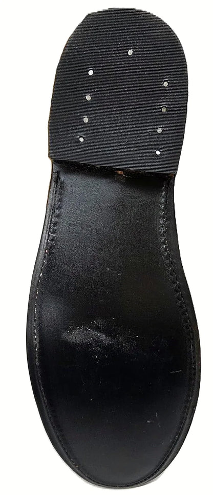 Black all-leather roper boot, product photograph