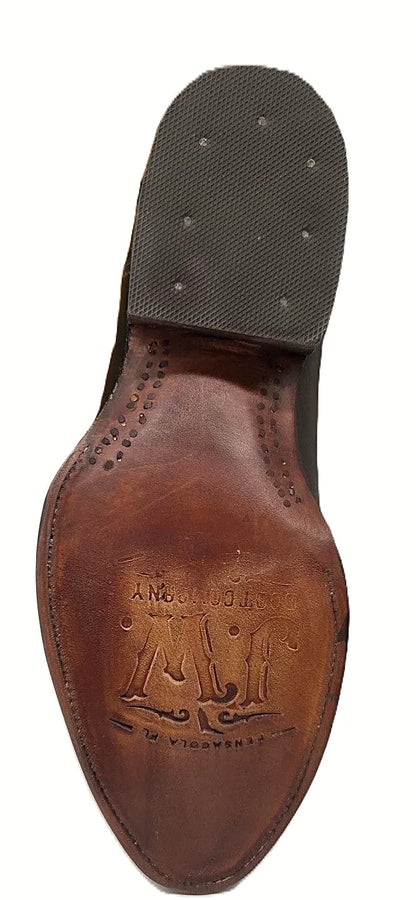 Round toe deerskin boot, product photograph