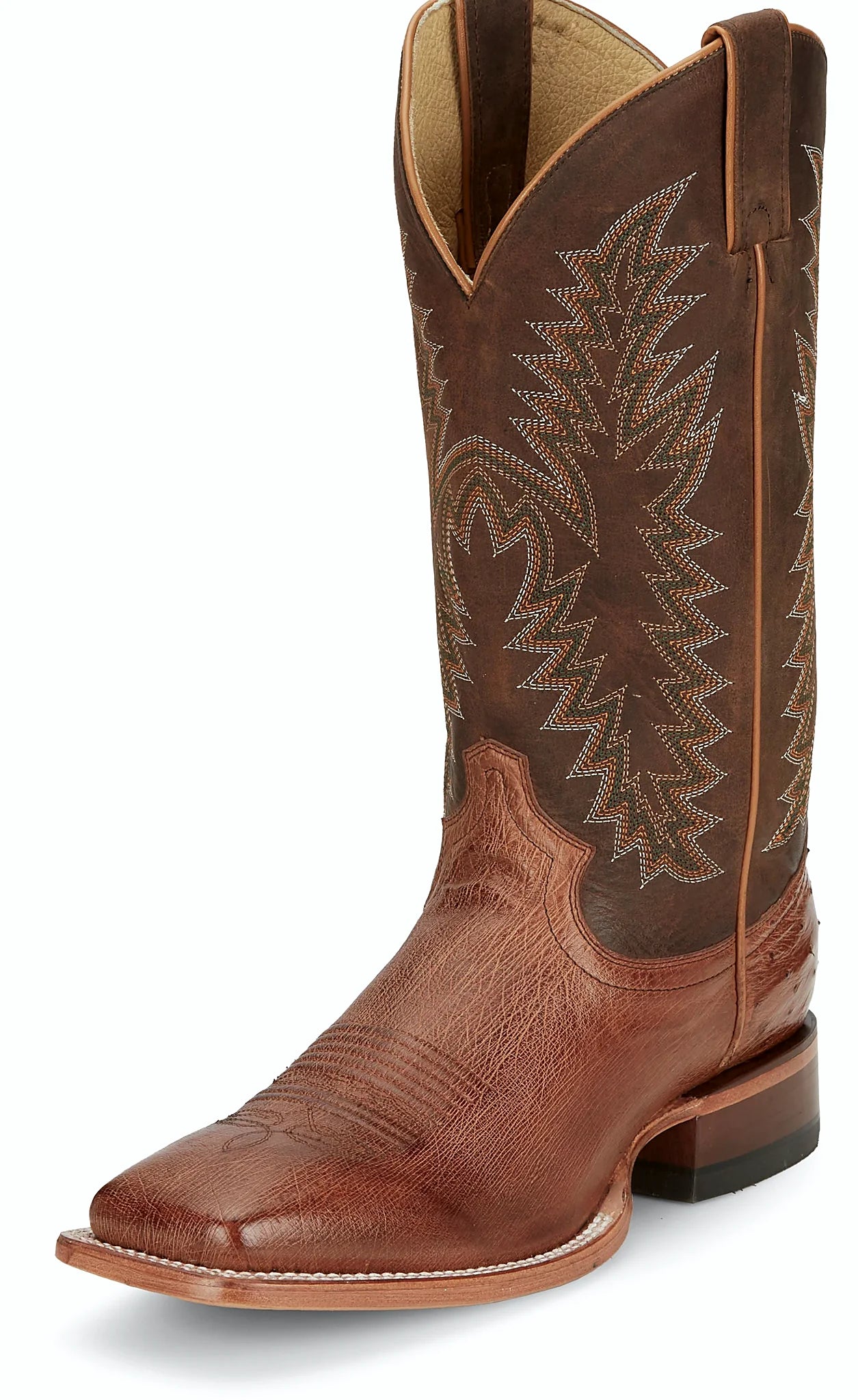 Smooth ostrich boot with a 13-inch shaft, product photograph