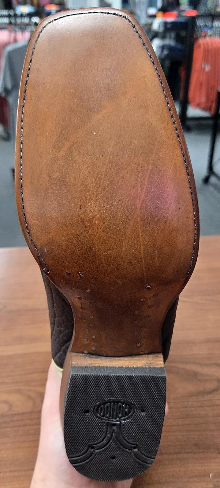Twelve-inch oiled bullhide boot, product photograph