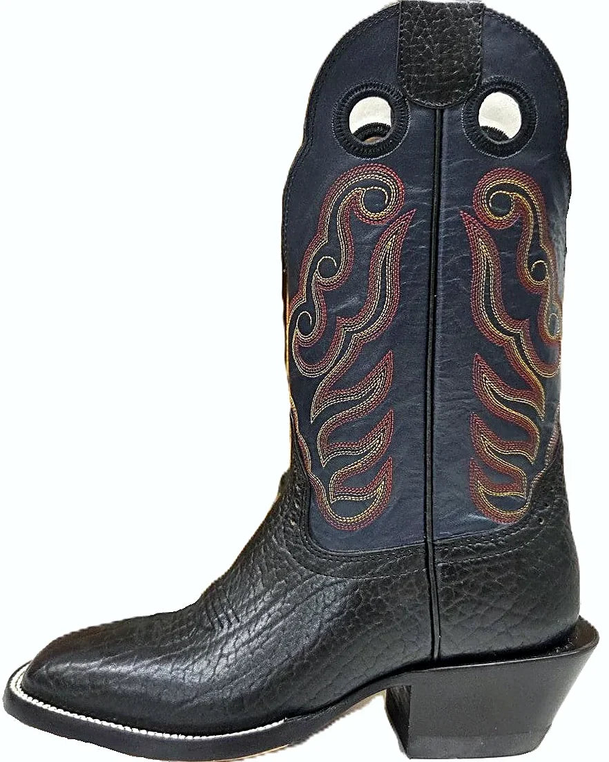 Zapateria Mexico — black-bullhide-navy-volcano-boot